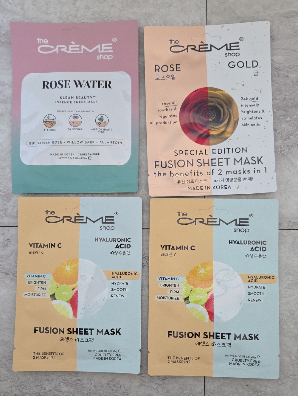 The Creme Shop Variety Face Masks Set Of 4